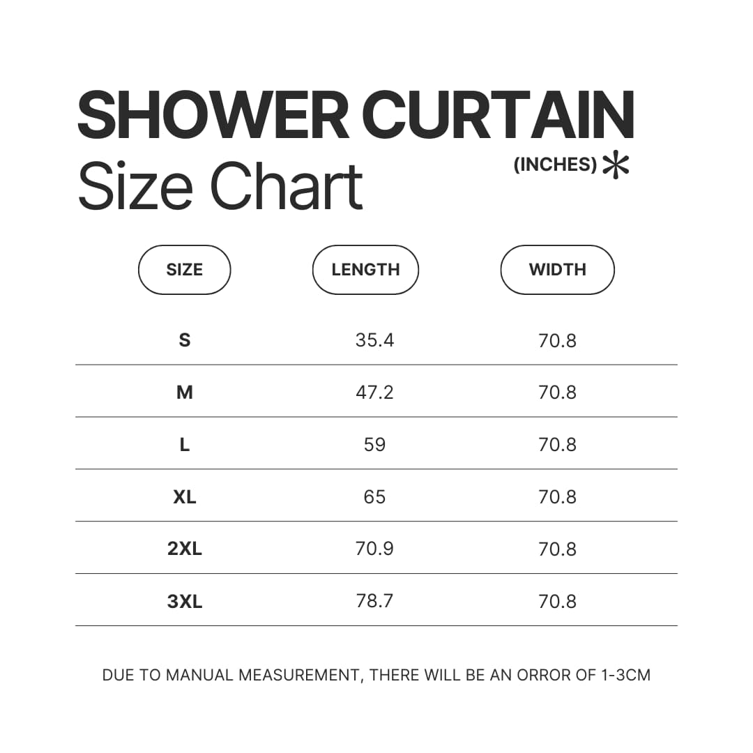 Shower Curtain Size Chart - Percy Jackson Store