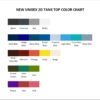 tank top color chart - Percy Jackson Store